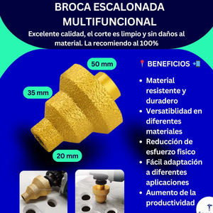 Broca Escalonada Diamantada Para Porcelanato ,ceramico,concreto